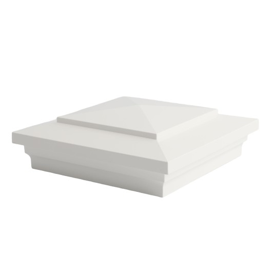 LMT-1500W 5 5/8" x 5 5/8" Sq. Cape May Vinyl Post Cap - White
