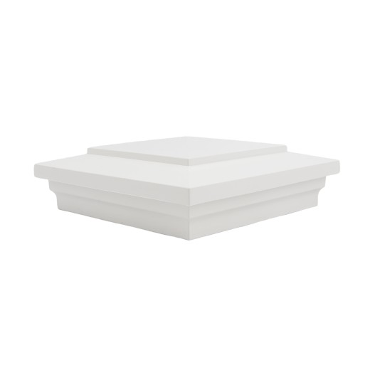 LMT-1501W 6" x 6" Sq. Cape May Vinyl Post Cap - White