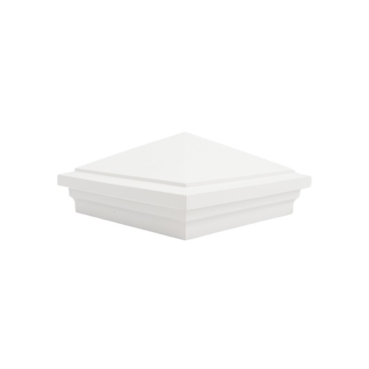 LMT-1503W 5 5/8" x 5 5/8" Sq. Haven Vinyl Post Cap - White