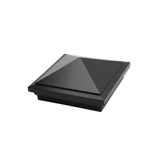 6" x 6" Haven Style Vinyl Post Cap - Hammertone Black