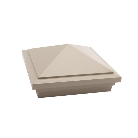 LMT-1504KK 6" x 6" Sq. Haven Vinyl Post Cap - Khaki 