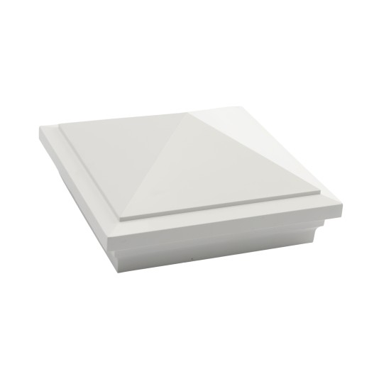 LMT-1504W 6" x 6" Sq. Haven Vinyl Post Cap - White