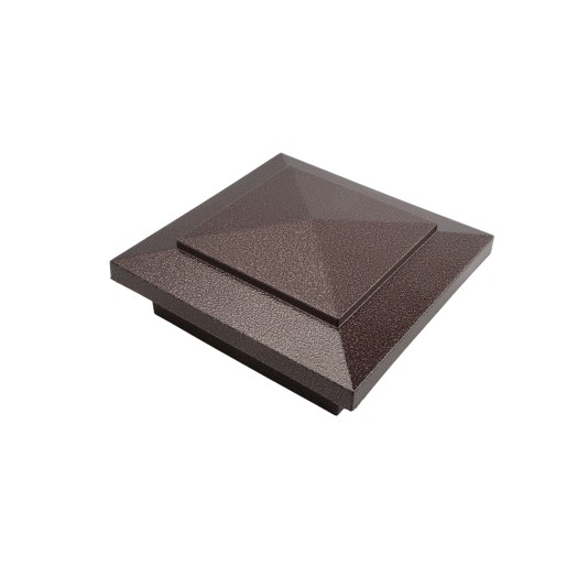 4.5" (4 1/2" x 4 1/2") Cape May Style Vinyl Post Cap - Antique Brown