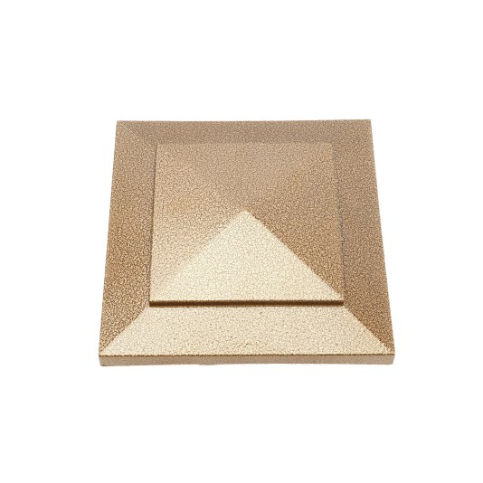 4.5" (4 1/2" x 4 1/2") Cape May Style Vinyl Post Cap - Antique Gold