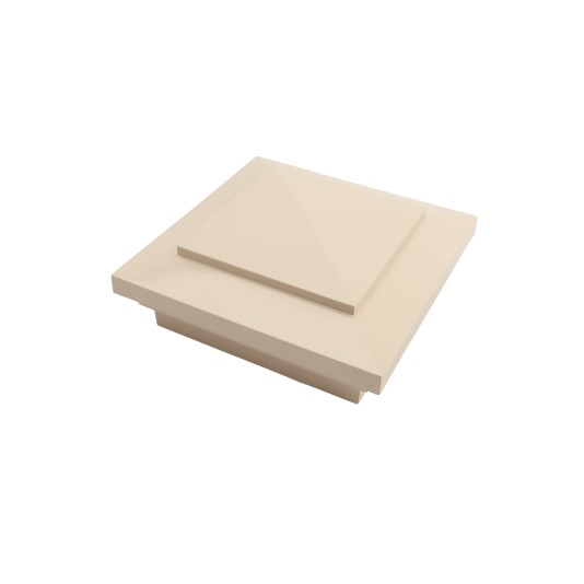 4.5" (4 1/2" x 4 1/2") Cape May Style Vinyl Post Cap - Beige