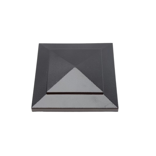 4.5" (4 1/2" x 4 1/2") Cape May Style Vinyl Post Cap - Hammertone Black