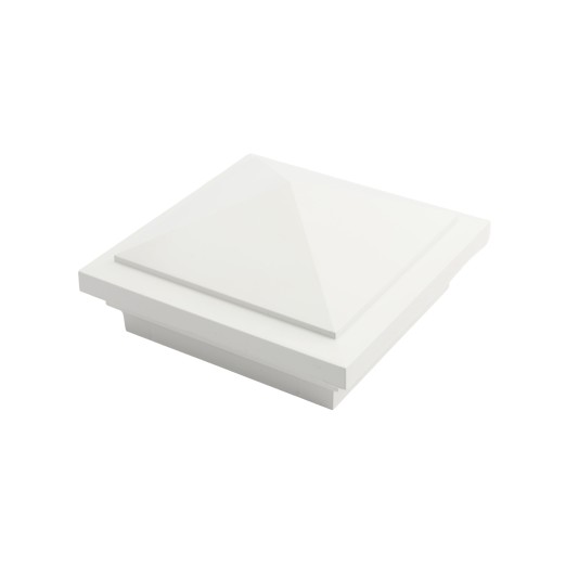 4 1/2" x 4 1/2" Sq. Haven Vinyl Post Cap - White - LMT-1568W