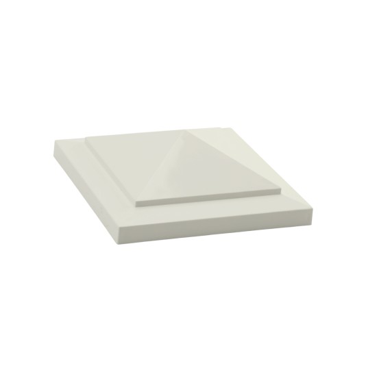 4" Sq. Brigantine Post Cap - White LMT 1683W