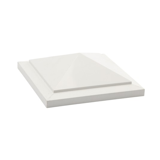 5" x 5" Sq. Brigantine Vinyl Post Cap - White LMT 1685W (PostCaps)