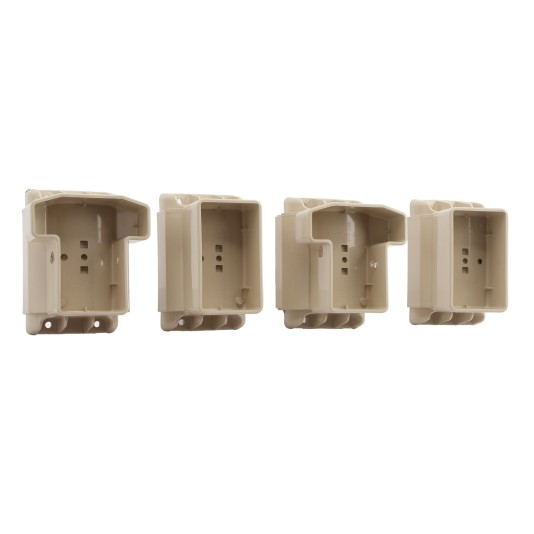 T - Rail Angle Wizard Horizontal Porch Vinyl Railing Bracket Kit - (4pk) - LMT 1717NA - Almond