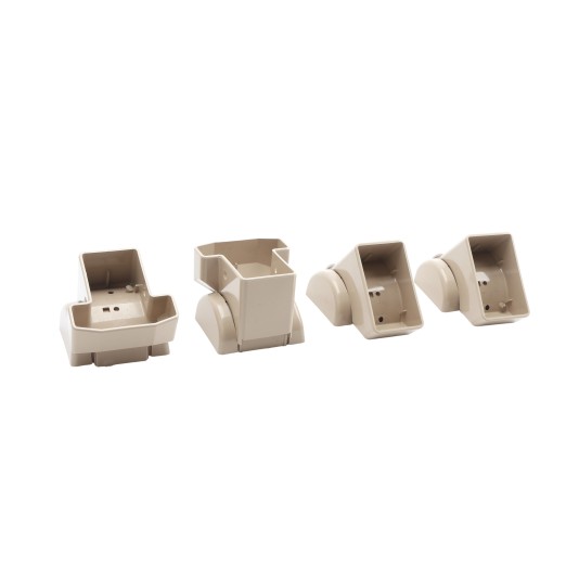 T - Rail Angle Wizard Vertical Stair Porch Vinyl Railing Bracket Kit - (4pk) - LMT 1719KK - Khaki (GeneralUse)