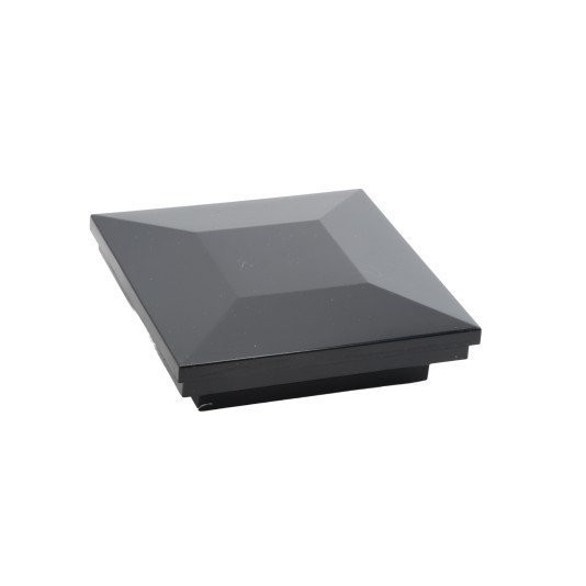 3" x 3" Sq. Ornamental Vinyl Post Cap - 1742B - Black (PostCaps)