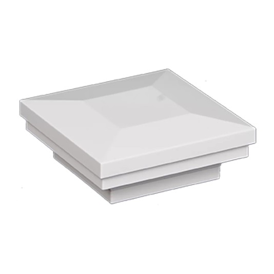 3" x 3" Ornamental Post Cap - Textured White