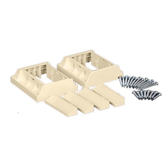 2" x 3.5" Deck Board Rail Bracket w/Covers -Kit (Khaki)