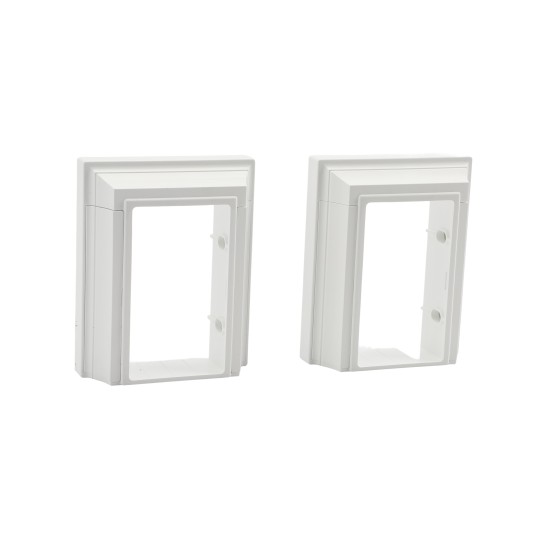 2" x 3.5" Deck Board Rail Bracket w/Covers -Kit (White) (Default)