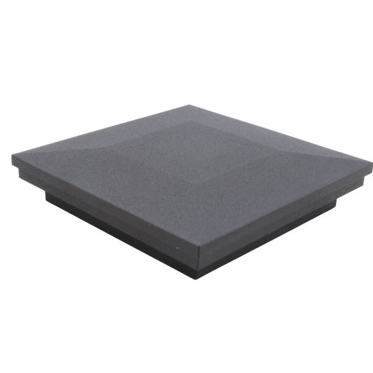 4" x 4" Sq. Ornamental Post Cap - 1775BLKMATTE - Black Matte