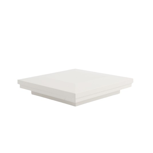 4 1/4" x 4 1/4" Sq. Ornamental Vinyl Post Cap - 1790W - White
