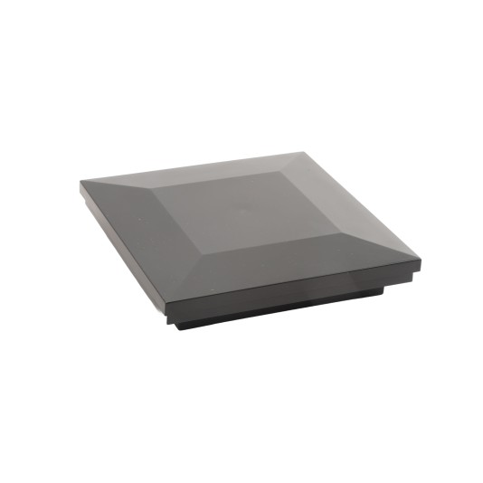 4 1/2" x 4 1/2" Sq. Ornamental Vinyl Post Cap - 1791BLK - Black
