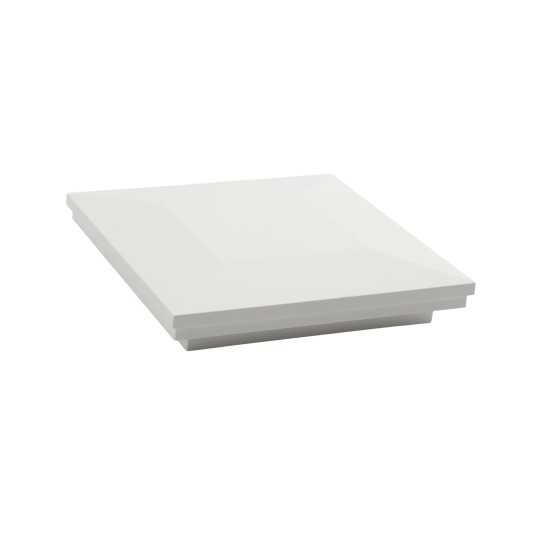 5" x 5" Sq. Ornamental Vinyl Post Cap - 1798W - White