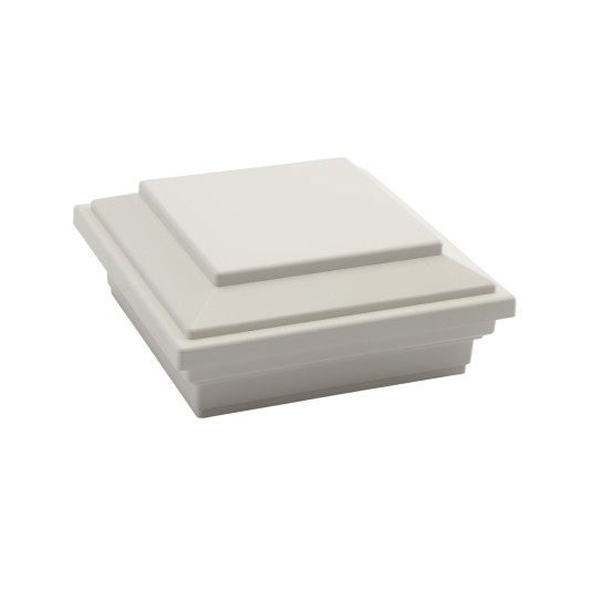 4 1/2" x 4 1/2" Sq. Trex® Classic White Vinyl Flat Top New England Post Cap For Trex® Posts