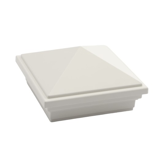 4 1/2" x 4 1/2" Sq. Trex® Classic White Pyramid Top New England Vinyl Post Cap For Trex® Posts - LMT-1815