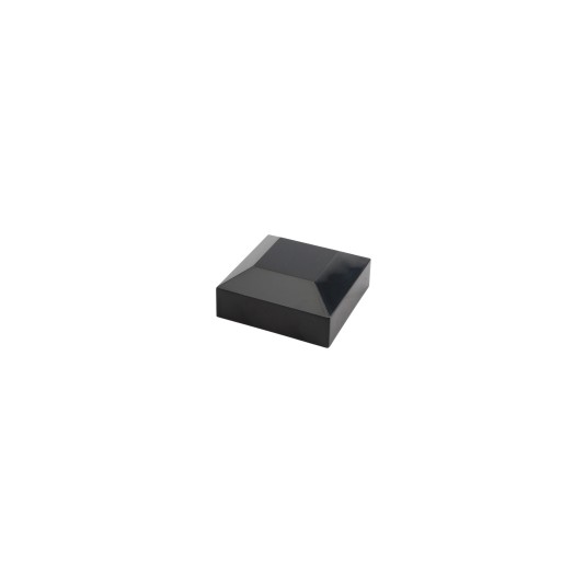 2" Sq. Flat Vinyl Post Cap For Aluminum Fence Posts (Black)