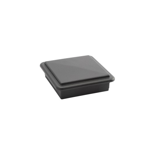 LMT 3 5/8" x 3 5/8" Sq. Suffield Vinyl Post Cap (For 4" x 4" Wood Post) Black Matte