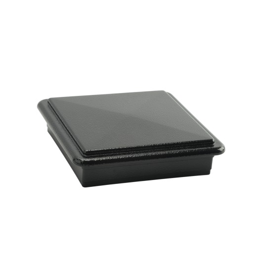 LMT 4 1/2" Sq. Suffield Vinyl Post Cap (For 5" Wood Post) Hammertone Black - 1905HB (Black Matte Shown For Example)