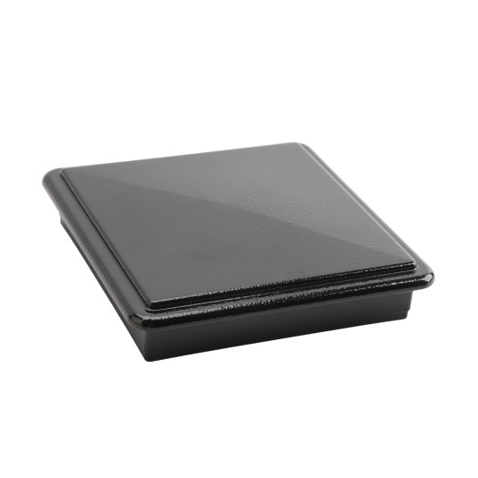 LMT 5 5/8" Sq. Suffield Vinyl Post Cap (For 6" Wood Post) Hammertone Black - 1906HB (Black Matte Shown As Example)