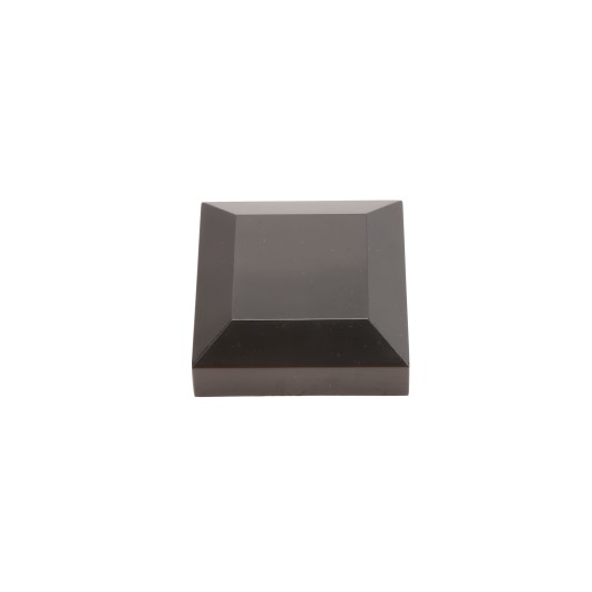 2 1/2" x 2 1/2" Sq. Vinyl Post Cap For Aluminum Post (Black) - 1907B