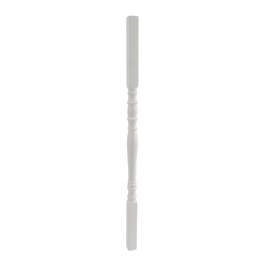 LMT 1 3/8" Sq x 32" Colonial Baluster Thermoformed Vinyl Spindle For Vinyl Railing (White) - 3200-32.0-WHITE