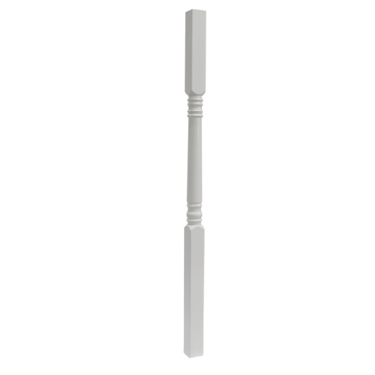 LMT 5" Sq. x 108" Structural Vinyl Porch Post Support Kit For Vinyl Railing - White (NewelPorchPosts)