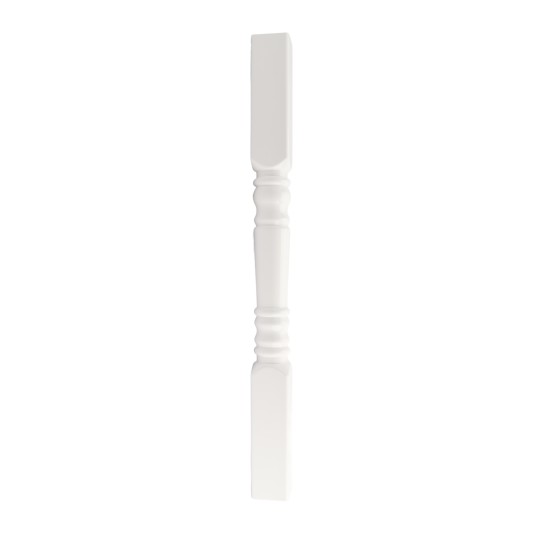 LMT 4" Sq. x 48" Vinyl Non-Structural Newel Post For Vinyl Porch Posts - White (NewelPorchPosts)