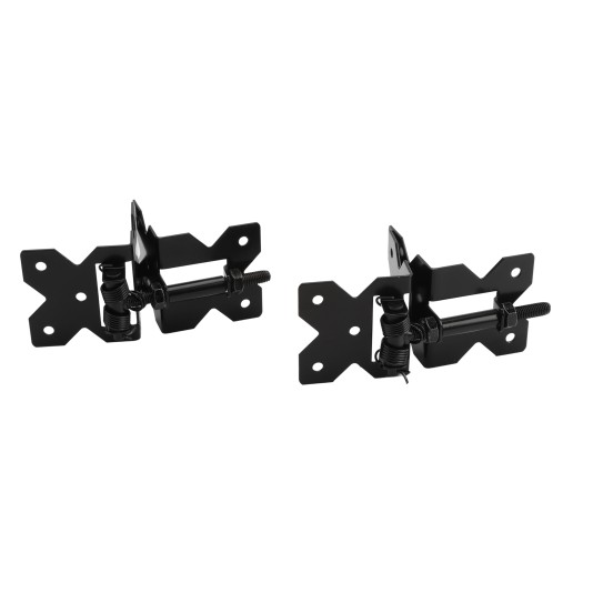 LMT 3" x 3" Adjustable, Self-Closing Stainless Steel Hinge For Vinyl Fence Gates (Black) - 4020-BLACK