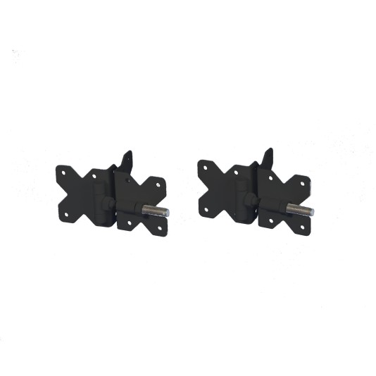 LMT 3" x 3" Self-Closing, Residential Hinge For Vinyl Fence Gates (Pair) Black - 4100-BLACK