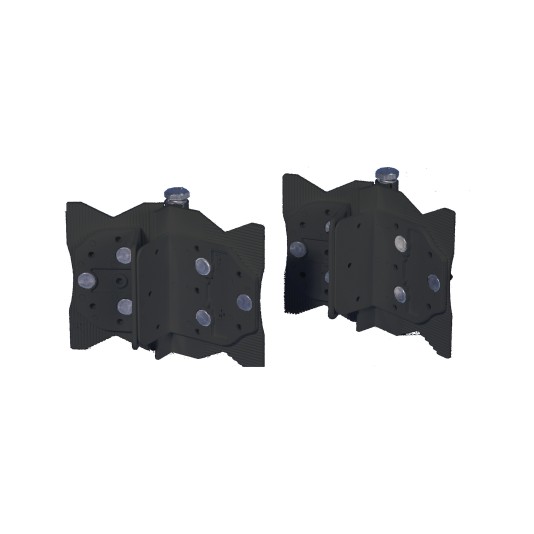 LMT 5" x 2" Self-Closing, Adjustable Stainless Steel Hinge For Vinyl Fence Gates (Pair) Black