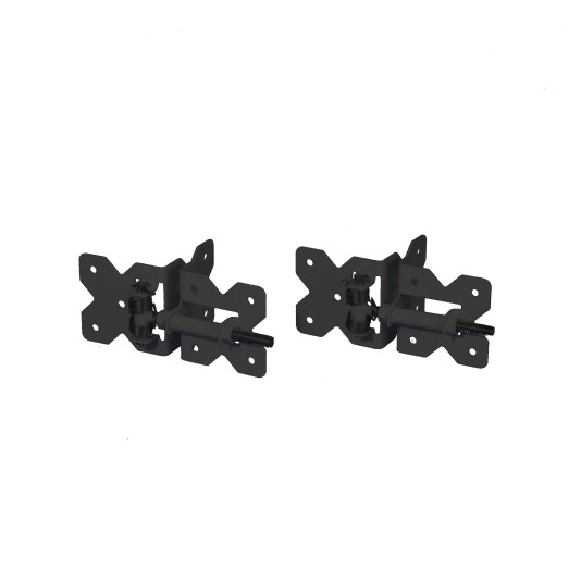 LMT 3" x 3" Self-Closing Residential Stainless Steel Hinge For Vinyl Fence Gates (Pair) Black - 4110-BLACK