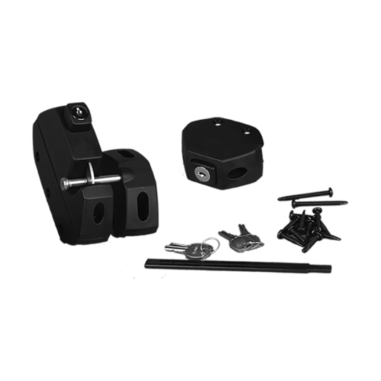 Nylon Locking Gate Latch w/ Exterior Entry (Black) 