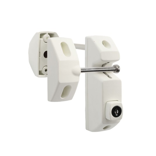 Nylon Locking Gate Latch & Exterior Entry (White)