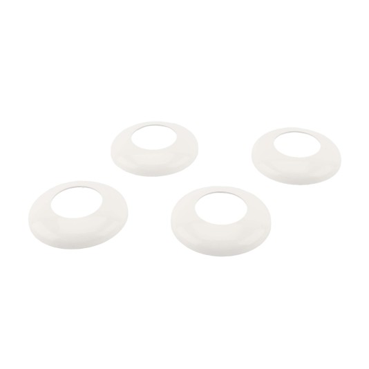 LMT 4 - Pack of ADA-Compliant Molded Wall Return Bracket Cover Plates (White) 