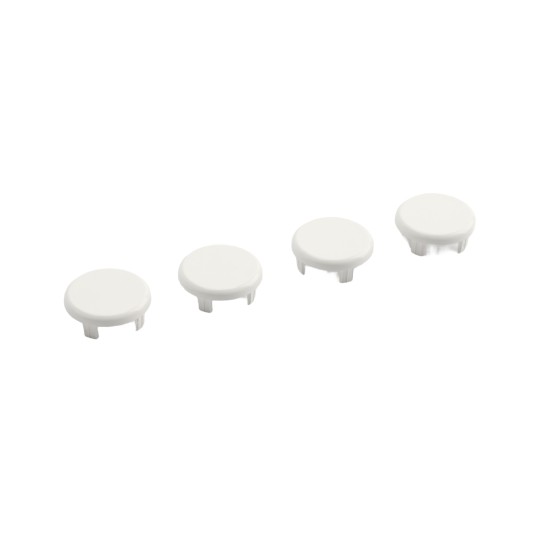 LMT ADA-Compliant Rail End Caps for ADA-Compliant Hand Railing (Pack of 4) (White)