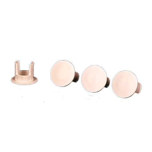 Solid Rail End Cap 4 Pack (Almond) 