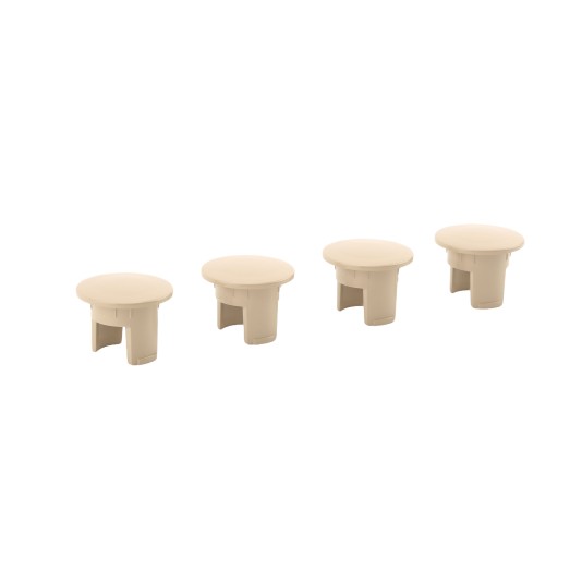 Solid Rail End Cap 4 Pack (Khaki)