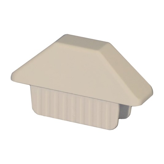 LMT 7/8" x 3" (0.700" x 2.850" ID) Dog Ear Vinyl Picket Cap for Vinyl Fence Posts (Khaki) - P-78D-KK
