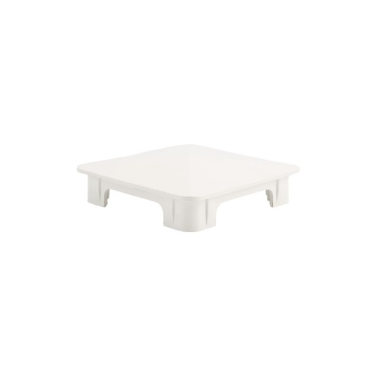 4" x 4" Sq Flat Internal Vinyl Post Cap (White) - Bufftech 70411