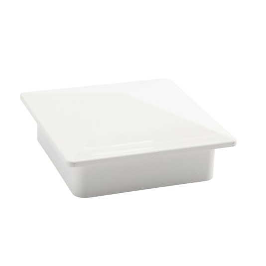 4" x 4" Sq Flat External Vinyl Post Cap (White) - Bufftech 70414