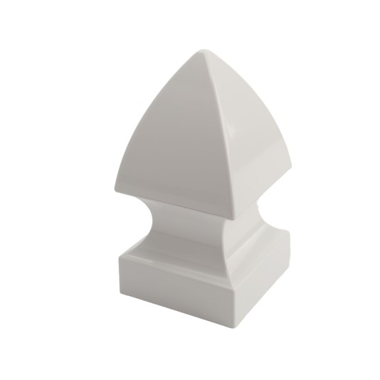 5" x 5" Sq. Gothic Vinyl Post Cap - White LMT 1312-W (PostCaps)