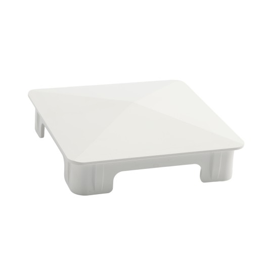5" x 5" Sq Flat Internal Vinyl Post Cap (White) - Bufftech 70417