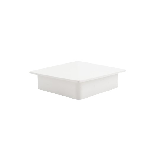 5" x 5" Sq Flat External Vinyl Post Cap (White) - Bufftech 70418
