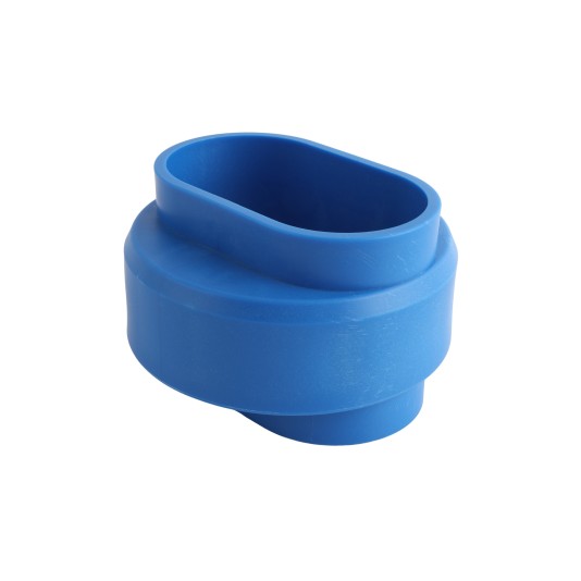 Blue Professional Vinyl Fence Donut For 5" x 5" Vinyl Post and 2 1/2" (2 3/8" OD) Pipe No Dig Vinyl Fence